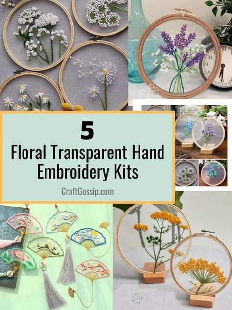 Have you ever heard of transparent embroidery?  It is a beautiful method where the canvas is transparent.  That makes the design the main focus.  It is quite lovely and it is becoming more and more popular.  You can purchase kits … Read More... Transparent Embroidery, Free Cross Stitch Designs, Making Flowers, Hand Embroidery Kits, Diy Embroidery Kit, Diy Baby Clothes, Quilting Inspiration, Baby Sewing Patterns, Embroidery Patterns Free