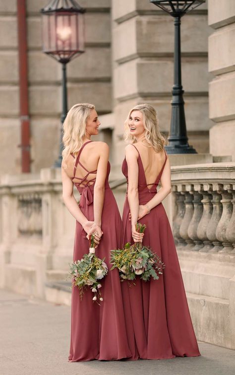 The Best Colors for 2020 Bridesmaids - Pretty Happy Love - Wedding Blog | Essense Designs Wedding Dresses Pleats Draping, Sorella Vita Bridesmaid Dresses, Classic Bridesmaids Dresses, Bridesmaid Dress Collection, Dusty Rose Bridesmaid Dresses, Formal Bridesmaids Dresses, Rose Bridesmaid Dresses, Dress Straps, Simple Bridesmaid Dresses