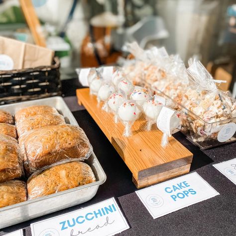 We are SO excited to host Stacey of @honeybunbakery740 tonight for First Friday! 🙌🍪Stacey is set up in front of the shop with all of your favorite treats and baked goods, from 5:00 to 9:00 pm (or until she sells out!) Stacey has all your favorite home baked cookies, breads, cake pops, trail mix and more! 😋 So pop in and pick up a tasty treat - or two! . #LiveLoveMOV #MariettaOhio #MyMarietta #SupportArtists #Handmade #ShopSmall #ShopLocal #ShopHandmade #WomenOwned #ShopArt #FirstFriday Craft Fair Baked Goods Table, Bake Sale Displays Table, Baked Goods Display, Bake Sale Displays, Zucchini Cake, Baked Cookies, First Friday, Bake Sale, Trail Mix