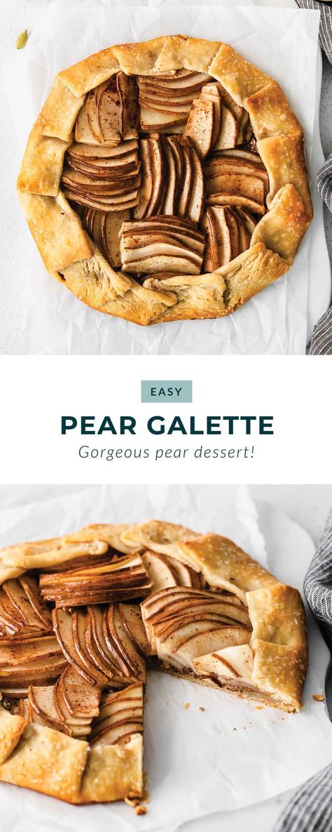 Pear Galette, Fancy Desserts Recipes, Store Bought Pie Crust, Pear Dessert, Overnight Oatmeal Recipes, Homemade Pie Crust Recipe, Fit Foodie Finds, Galette Recipe, Healthy Holiday Recipes