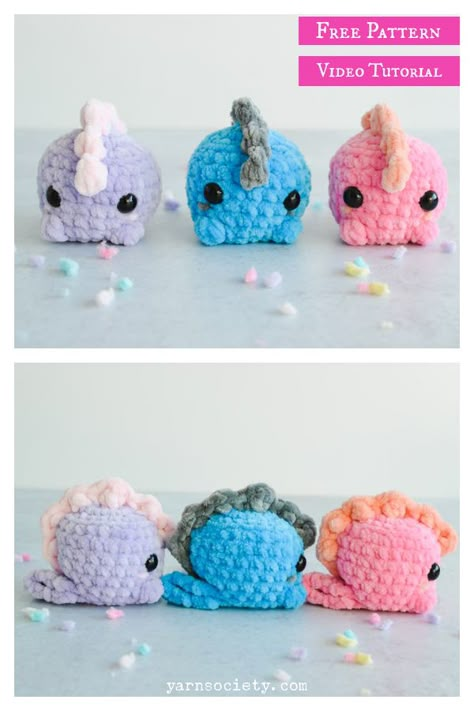 Pocket Dino Amigurumi Free Crochet Pattern and Video Tutorial Free Crochet Pocket Pal Patterns, Crochet Pocket Pets, Crochet Pocket Buddies, Pocket Crochet Pattern, Crochet Pocket Pals, Crochet Pocket Animals, Pocket Amigurumi, Pocket Crochet Animals, Crochet Projects To Sell