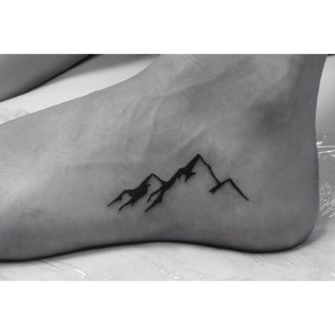 Simple Tattoos for Men - Ideas and Inspiration for Guys Temp Tattoo, Mountain Tattoo, Small Tattoos For Guys, Foot Tattoo, Ankle Tattoo, Trendy Tattoos, Foot Tattoos, Piercing Tattoo, First Tattoo