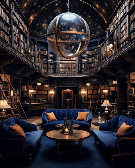 Ravenclaw Room, Castle Dark, Dream Home Library, Ravenclaw Common Room, Dark Luxury, Ravenclaw Aesthetic, Ravenclaw House, Dream Library, Fantasy Rooms