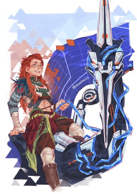 Horizon Zero Dawn Aloy, Horizon Forbidden West, Fallout Art, Forbidden West, Arte Dc Comics, Horizon Zero Dawn, Dark Soul, Video Game Art, Tag Art