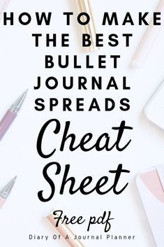 Easy Bullet Journal Cheat Sheet to help you create the best Bullet Journal. Never forget anything on your bujo spreads and layouts again! Bullet Journal Cheat Sheet, Good Notes Daily Planner, Journal Printables Templates, Bullet Journal Daily Spread, 2024 Bullet Journal, Planner Weekly Layout, Bujo Spreads, Journal Tracker, Planner Quotes