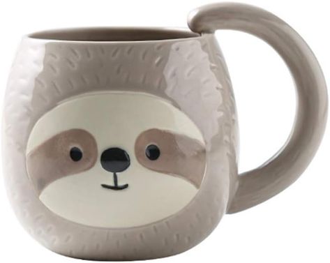 Yalucky Novelty Sloth Coffee Mug, Cute Tea Mug, Animal Cup, Cartoon 3D Ceramic Drinkware for Sloth Lovers, Clothes Branding, Cute Tea Cups, Cup Cartoon, Hot Cocoa Gift, 3d Ceramic, Slow Morning, Cocoa Gift, Cartoon 3d, Sloth Gift