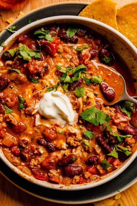 Quick Chili Recipe Ambitious Kitchen Chili, Ree Drummond Chili, Chili Peppers Recipes, Healthy Chilli Recipe, Chili Recipe Spicy, Best Chilli Recipes, Spicy Chilli Recipe, Fall Chili Recipes, Basic Chili Recipe