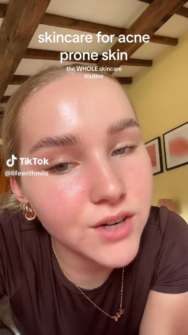 TikTok · millie mae Acne Prone Skin Care Routine, Acne Routine, Acne Moisturizer, Forehead Acne, Acne Prone Skin Care, Acne Makeup, Skin Diet, Inkey List, Best Acne Products