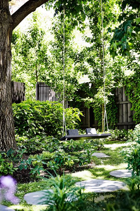 Before & After: A Two-Faced Victorian Garden with a Secret - Gardenista Corner Landscaping, Victorian Garden, Meteor Garden 2018, Summer 19, Walled Garden, Garden Swing, Luxury Garden, Landscape Plans, Backyard Garden Design