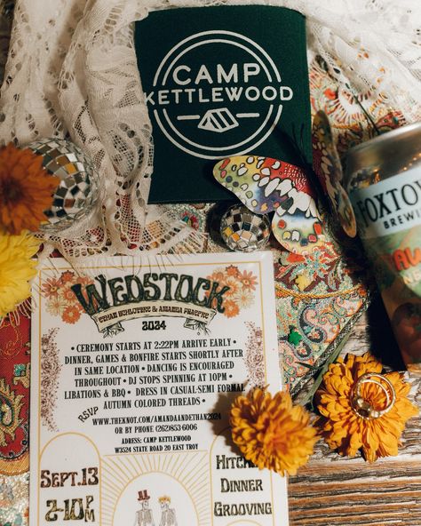 September has been pretty groovy! Venue: @campkettlewood #weddingphotographer #weddingday #september #wedstock #love #wisconsinvenues #campkettlewood #wisconsinphotographer #midwestphotographer #illinoisphotographer #iowaphotographer #groovy #weddinginspiration #weddinginspo #brideandgroom #bride #groom #married #justmarried #retro #vintage #unscriptedposingapp Wedstock Wedding, Groovy Wedding, Just Married, Bride Groom, Wedding Inspo, Fall Colors, Retro Vintage, Wedding Inspiration, Wedding Day