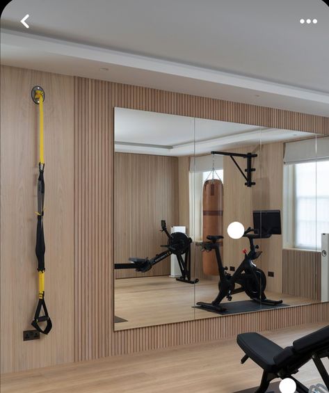 Gym With Glass Wall, Home Gym And Office Combo, Small Fitness Room, Luxury Gym, Mini Gym, Workout Room, Fitness Room, Sports Room, Gym Decor