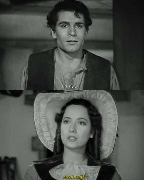 Wuthering Heights 1939, 1900s Movies, Wuthering Heights Aesthetic, Cathy And Heathcliff, Heathcliff Wuthering Heights, Wuthering Heights Movie, Good Old Movies, Merle Oberon, Classic Memes