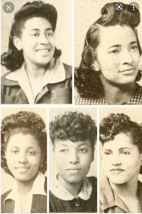 1950s Black Hairstyles, Shaw University, Gang Outfits, Black Hair History, Pinup Hairstyles, 1940's Hairstyles, Hairstyles 1920s, 1940s Makeup, Vintage Yearbook