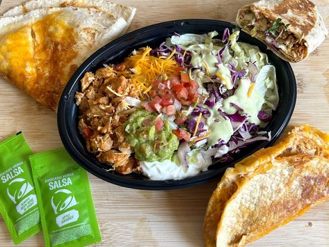 Taco Bell Chicken Cantina Bowl, Taco Bell Cantina Bowl, Cantina Chicken Taco Bell, Cantina Chicken Bowl, Sour Cream Dipping Sauce, Chicken Soft Tacos, Creamy Chipotle Sauce, Jalapeno Sauce, Chicken Menu