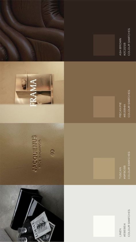 Luxury Brand Colours Palette, Brand Color Palette Luxury, Colour Palette Luxury, Color Palette Luxury Brand, Sophisticated Brand Color Palette, Sophisticated Colour Palette, Brown Branding Design, Luxury Colour Palette Branding, Luxury Brand Colors