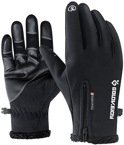 Jeniulet Mens Winter Warm Gloves Waterproof and All Finger Touch Screen Gloves for Cycling and Outdoor Work at Amazon Men’s Clothing store Glove Types, Hiking Necessities, Mens Fashion Style Outfits, Mens Winter Accessories, Horse Riding Gloves, Mens Fall Fashion, Sport Gloves, Working Gloves, Racing Gloves