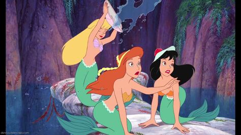 Mermaids (Peter Pan)/Gallery - DisneyWiki Mermaids Peter Pan, Lagoon Mermaid, Mermaids Wallpaper, Return To Neverland, 3 Mermaids, Peter Pan Mermaids, Peter Pan Disney, Mermaid Lagoon, Mermaid Pictures