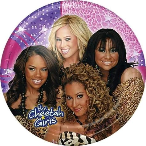 The Cheetah Girls plate The Cheetah Girls, Vintage Decorations, 21st Party, The Cheetah, Girl Movies, Movie Party, Disney Stars, Disney Kids, Cartoon Movies