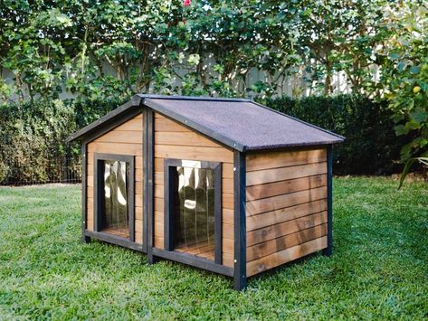 (ad) Here's what to consider when choosing a backyard outdoor kennel for your dog. Material. Outdoor dog kennels and pens can be made from: Metal ... Wooden Kennel, Outdoor Dog Kennels, Double Dog House, Extra Large Dog Kennel, Outside Dog Houses, Dog Kennel Designs, Small Sized Dogs, Wooden Dog Kennels, Large Dog House