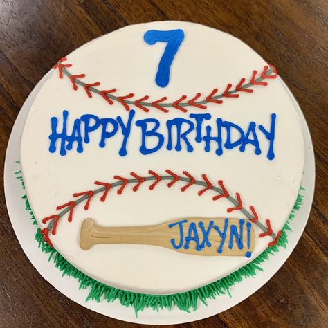 Baseball Sheet Cake, Baseball Theme Cakes, Happy Birthday Baseball, Sports Birthday Cakes, Baseball Birthday Cakes, Dairy Queen Cake, Dq Cakes, Sports Cakes, Baseball Cake