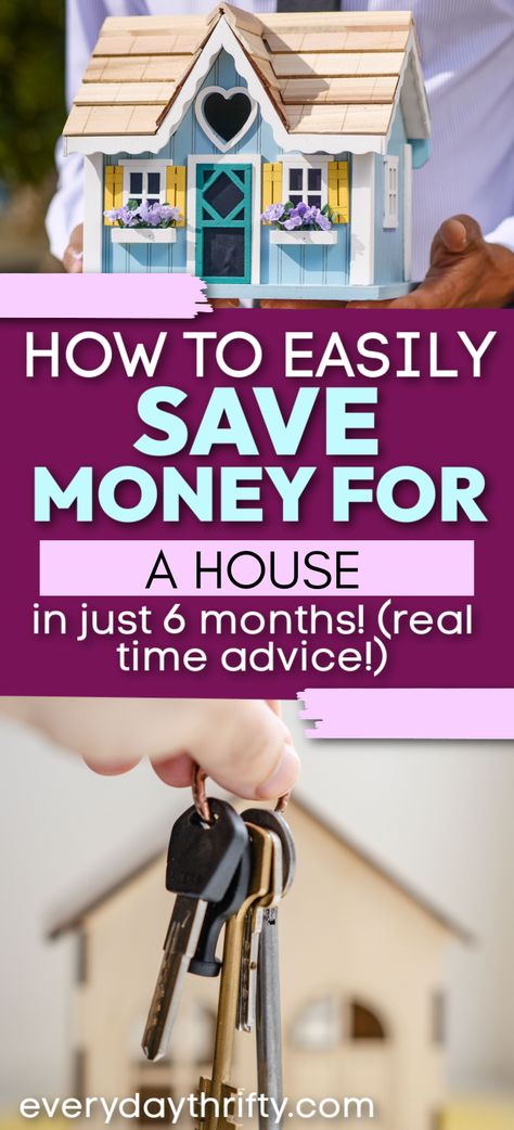 Are you ready to buy a home, but struggling to save for the down payment? Here I am going to break down how to save money for a house in 6 months. Save For House In 6 Months, How To Buy Your First Home With No Money, How To Save Money To Buy A House, Saving For House Down Payment, Save For A House Down Payment, Buy A House With No Money, How Much To Save For A House, Saving To Buy A House, How To Afford A House