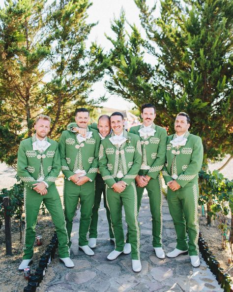 #groom and guys in Mexico Mariachi Suit, Ensenada Baja California, Baja California Mexico, Los Angeles Wedding, Corpse Bride, Wedding Los Angeles, Mexico Wedding, Green Wedding Shoes, Mexican Art