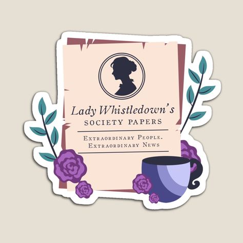 Lady Whistledown Society Paper, Bridgerton Sayings, Bridgerton Merch, Bridgerton Lady Whistledown Paper, Bridgerton Merchandise, Magnetic Paper, Magnets, For Sale, Design