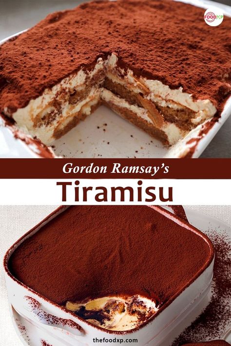 Gordon Ramsay’s Tiramisu Gordon Ramsay Dishes, Coffee Plate, Asda Recipes, Best Tiramisu Recipe, Top Chef Recipes, Gordon Ramsey Recipes, Easy Tiramisu Recipe, Gordon Ramsay Recipe, Mascarpone Cream