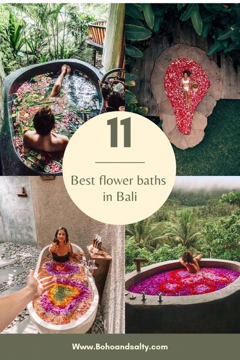 11 Best flower baths and flower pools in Bali Bali Flower Bath Aesthetic, Flower Bath Bali, Flower Bath Aesthetic, Bali Flower Bath, Bath Aesthetic, Higher Frequency, Gili Island, Floral Bath, Flower Bath