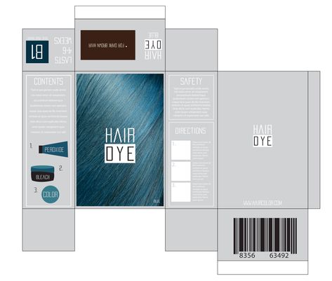 Hair Dye Packaging Design, Hair Dye Packaging, Loreal Hair Dye, Packaging Redesign, Directions Hair Dye, Loreal Hair, Brochure Design Creative, Box Packaging Design, Hair Painting