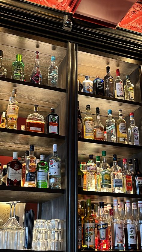 Liquor Cabinet Aesthetic, Bar Interior Design, Bar Interior, Basement Design, Bar Ideas, Home Bar, Liquor Cabinet, Basement, Liquor