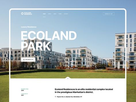 Project Website, Property Real Estate, Portfolio Site, Residential Complex, Graphic Design Lessons, Personal Portfolio, Logo Images, Web Design Inspiration, Psd Templates