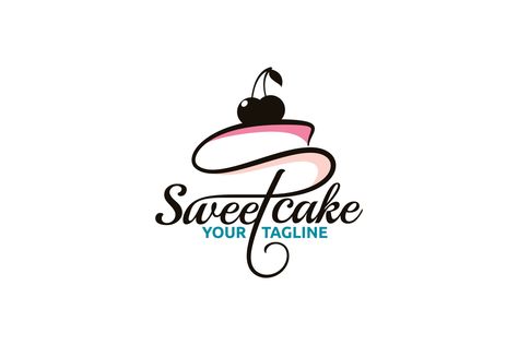 elegant sweet cake logo for any business especially for cakery, bakery, cake shop, cafe,etc. 8991813 Vector Art at Vecteezy Sweet Cake Logo, Logo Bakery Cake, Bakeshop Logo, Logo Dessert, Pastry Logo, Dessert Logo, Sweet Logo, Baking Logo Design, Cupcake Logo