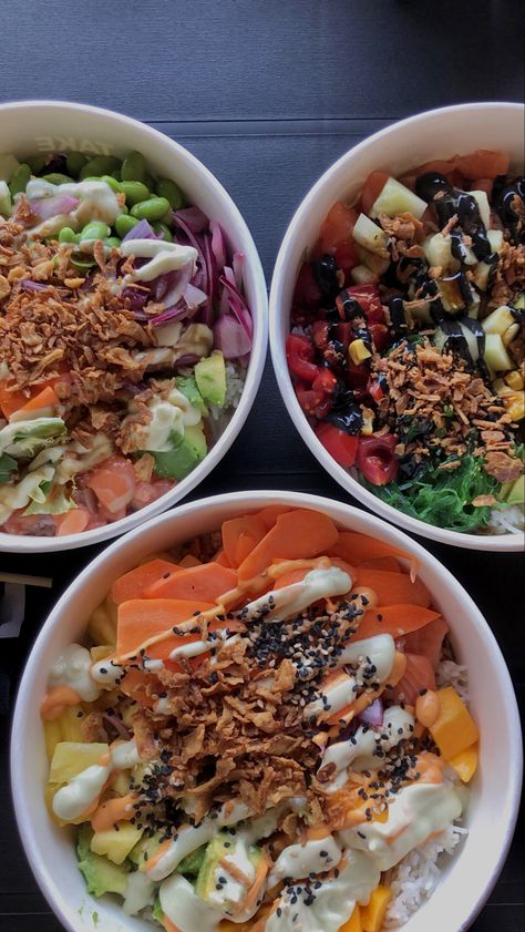 Dinner Aesthetic Food, Health Bowls, Dinner Aesthetic, Poke Bowls, Healthy Bowls, Recipe Dinner, Healthy Lifestyle Food, Poke Bowl, Food Bowl