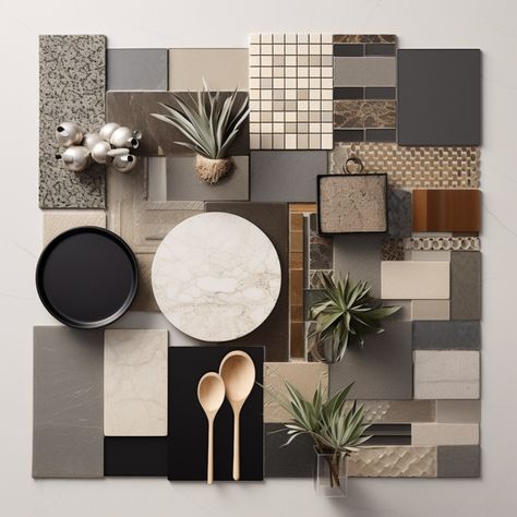 Modern Contemporary Mood Board, Contemporary Moodboard, Finishes Board, Minimalist Cabinets, Modern Mood Board, Contemporary Mood Board, Kitchen Moodboard, Materials Board, Interior Design Color Schemes