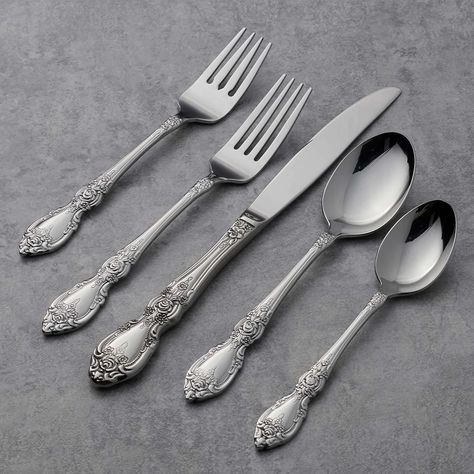 Oneida Flatware, Beautiful Flatware, Serving Fork, Kitchen Dinnerware, Kitchen Shop, Stainless Steel Cutlery, Stainless Steel Flatware, Serving Set, Serving Spoons