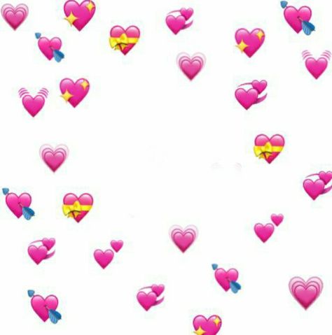 Heart Emoji Stickers, Aesthetic Emojis, Pink Heart Emoji, Love Emoji, Heart Meme, Emoji Drawings, Heart Overlay, Emoji Backgrounds, Snapchat Stickers