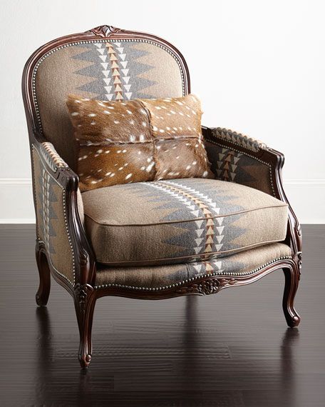 Bergere Chair, Cute Dorm Rooms, Western Furniture, Cozy Chair, Funky Home Decor, Diy Holz, Lodge Decor, Wing Chair, Decor Guide