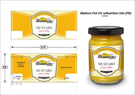 Bold, Modern Label Design for Mousehouse Cheesehaus by Polina_pro | Design #10570091 Modern Label Design, Food Label Design, Pickled Foods, Food Label, Design Maker, Harvard Business School, Vintage Logo Design, Pickling Recipes, Yellow Mustard