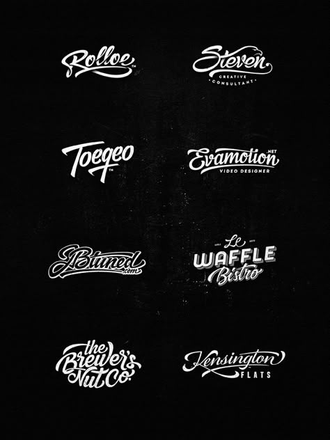 Lettering Logo Design, Vol. 3 on Behance Hand Lettering Logo, Logo Design Collection, Create Logo, Inspiration Logo Design, Typographic Logo, Hand Drawn Lettering, Hand Drawn Logo, Typography Layout, Lettering Styles