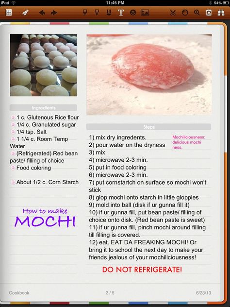 Mochi Recipe Easy Microwave, How To Make Mochi Recipes Easy, Resep Mochi, Making Mochi, Mochi Recipe Easy, How To Make Mochi, Japanese Mochi Recipe, Red Bean Mochi Recipe, Mochi Recipe Microwave