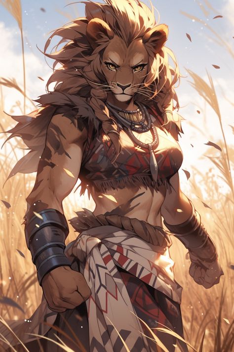 Leonin Dnd Barbarian, Werelion Female, Lion Dnd Character, Dnd Leonin Character Art, Beastman Fantasy Art, Tabaxi Pirate, Leonin Female, Lion Paladin, Lion Humanoid