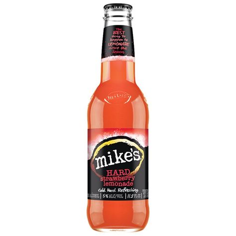 Mikes Lemonade, Canned Drinks, Mikes Hard Lemonade, Mikes Hard, Hard Lemonade, Blended Drinks, Alcohol Content, Strawberry Lemonade, Alcohol Drink Recipes