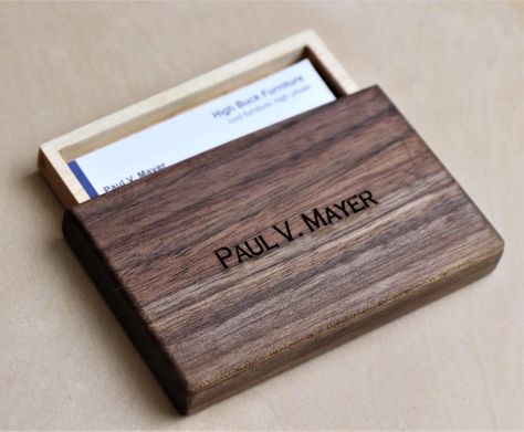 Business Card Holder Diy, Wooden Business Card Holder, Card Holder Diy, Wood Business Card Holder, Wood Business Card, Woodworking Business Ideas, Wooden Business Card, Wood Business, Woodworking Shows