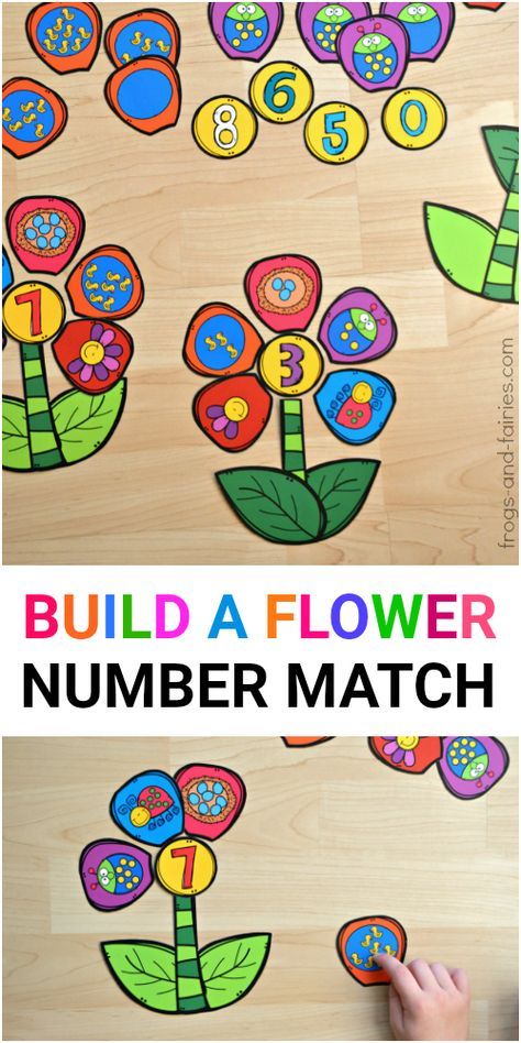 Build A Flower, Flower Parts, Printable Games For Kids, Yellow Circle, Math Activities For Kids, Prek Math, Spring Preschool, Numbers Preschool, Printable Game