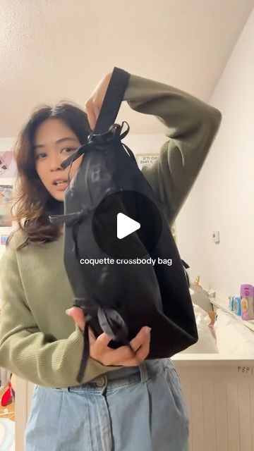 alyssa || beauty + lifestyle on Instagram: "coquette crossbody bag 🎀🤍

actually the cutest bag ever from @oakandfort when I saw it on their website I knew I had to get it, it’s literally so me core lolol

I love the bow details and it fits so much! reminds me of baggu and uniqlo bags but with coquette aesthetics 🙂‍↕️

#ribbons #bows #coquette #coquetteaesthetic #uniqlobag #oakandfort #cutebags #travelpurse #blackbag #vancouver #lifestyle #everydaybag #schoolbag #baggu" Uniqlo Crossbody Bag, Vancouver Lifestyle, Bows Coquette, Me Core, Uniqlo Bags, Asian Inspiration, Oak And Fort, Travel Purse, Beauty Lifestyle