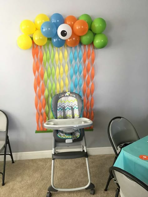 Monster Birthday Party Ideas, Little Monster Party, Monster First Birthday, Little Monster Birthday, Monster 1st Birthdays, Monster Inc Birthday, Monster Birthday Party, Birthday Party Theme Ideas, Boys First Birthday Party Ideas