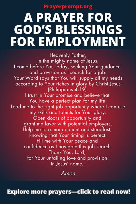 Searching for the right job can be daunting. This heartfelt prayer offers guidance and hope for those on the hunt for meaningful work. Embrace positivity and trust the journey ahead. #JobSearch #HopefulHeart #CareerPrayer #FindingWork #FaithInAction Prayers For New Job, Interview Prayer, Employment Prayer, Prayer For A Job, Sunday Morning Prayer, Blessed Life Quotes, Prayers Healing, Prayer For Work, Thanksgiving Prayers