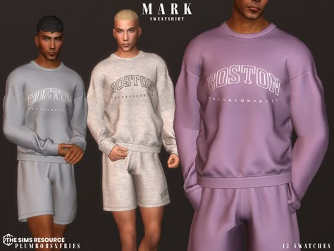 The Sims Resource - MARK sweatshirt Male Cc For Sims 4, Sims 4 Cc Sportswear Men, Sims 4 Cc The Sims Resource Clothes Male, Sims 4 Male Cc Alpha, Sims 4 Male Shirts, The Sims 4 Mods Men, Guy Sims, Sims 4 Cc Boy Clothes, Sims 4 Men Clothing