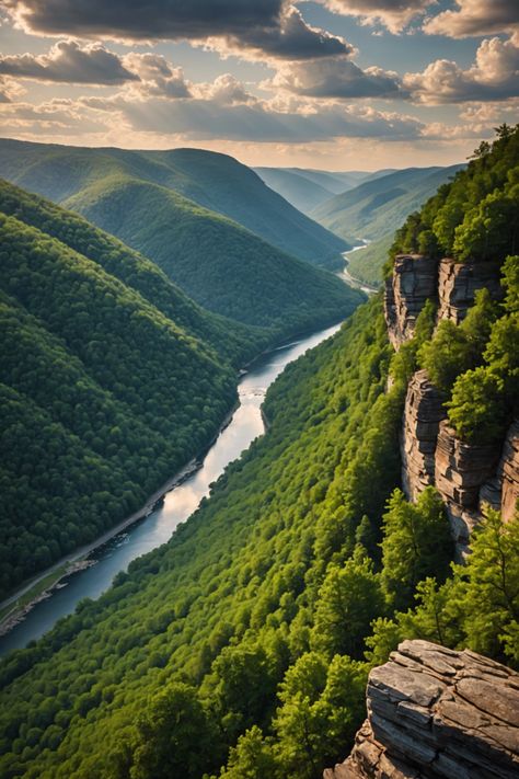 Peak Experiences: Exploring West Virginia's Majestic Mountains Cabin Core Aesthetic, West Virginia Photography, West Virginia Waterfalls, West Virginia Mountains, West Virginia Travel, Virginia Mountains, National Park Camping, New River Gorge, Southern States